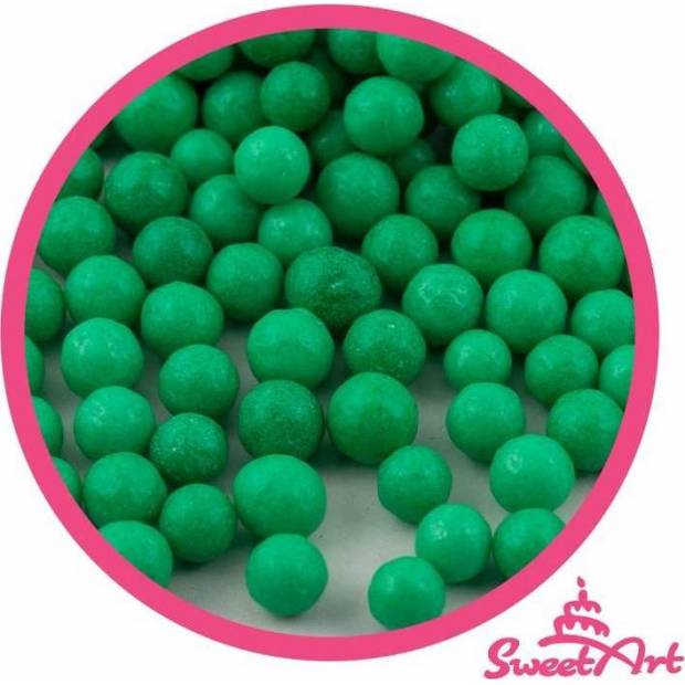SweetArt Vianočné zelené cukrové perly 5 mm (80 g) - dortis