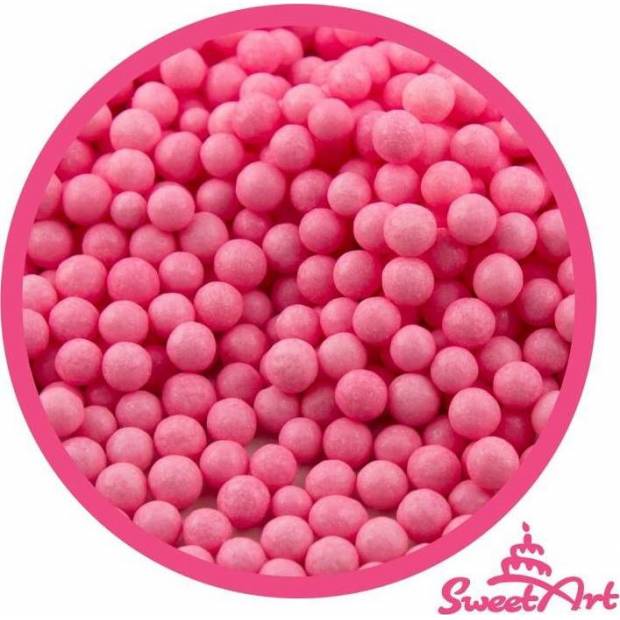 SweetArt cukrové perly ružové 5 mm (80 g) - dortis