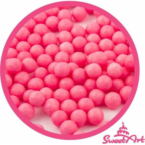 Cukrové perly SweetArt ružové 7 mm (80 g) - dortis