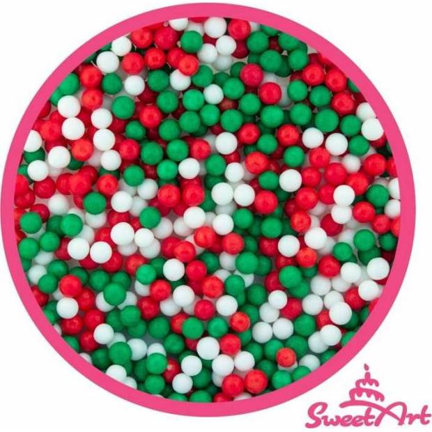 SweetArt cukrové perly vianočná zmes 5 mm (80 g) - dortis