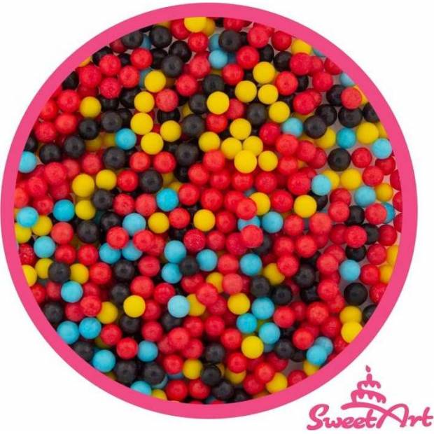 SweetArt cukrové perly Cars mix 5 mm (80 g) - dortis