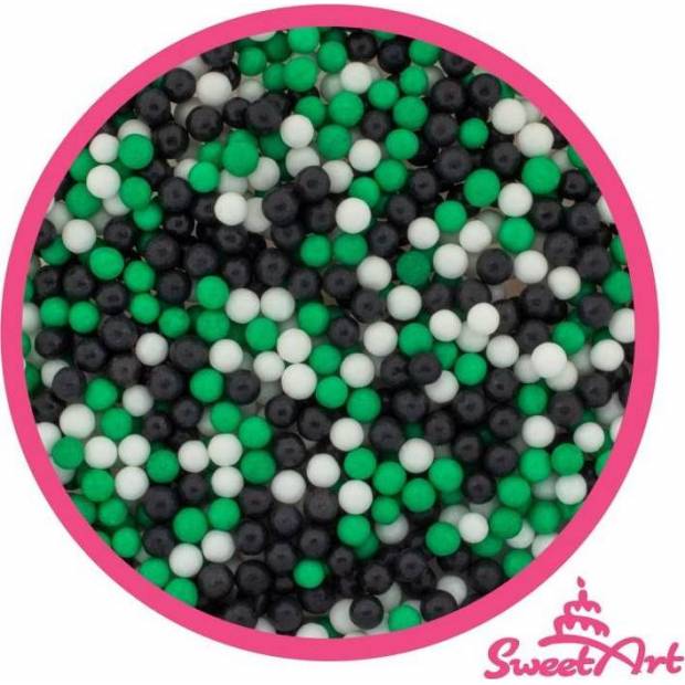 SweetArt Sugar Pearls Football mix 5 mm (80 g) - dortis