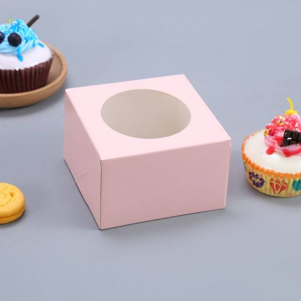 Cupcake box 100ks svetlo ružová - Cakesicq