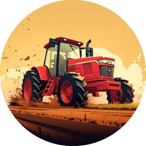 Jedlý papier traktor kreslený 19,5cm - PICTURE