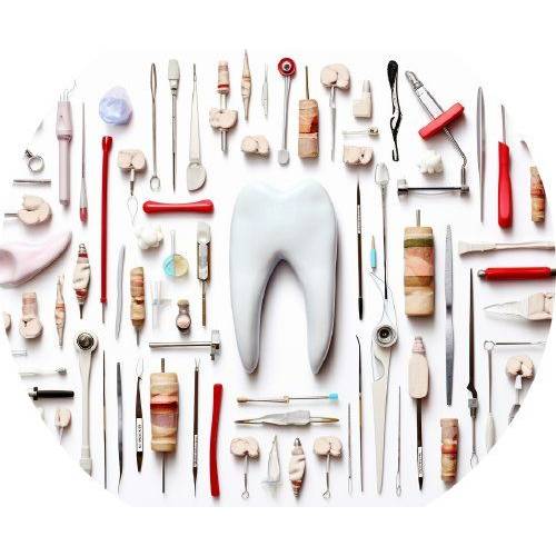 Jedlé papierové nástroje pre zubára 19,5 cm - PICTURE