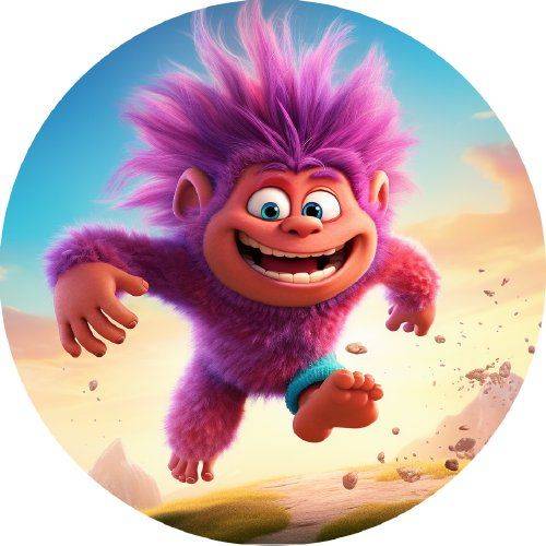 Jedlý papier Troll ružový 19,5cm - PICTURE