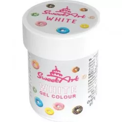 SweetArt dekoratívna gélová farba White (30 g) - dortis