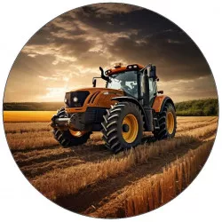 Jedlý papier „Traktor na poli“, žltý, 19,5 cm - Pictu Hap