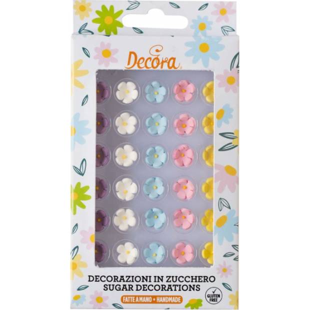 Cukrové dekorácie mini kvety, 30ks - Decora