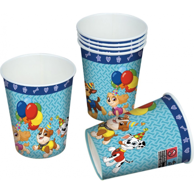 Papierové poháre Paw Patrol 6ks 200ml - tib