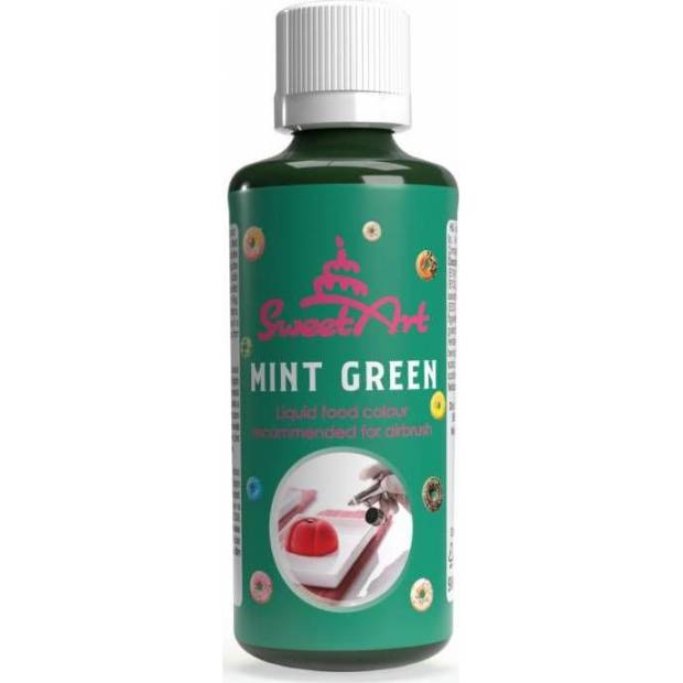 SweetArt airbrush farba tekutá Mint Green (90 ml) - dortis