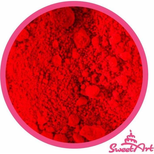 SweetArt jedlá prášková farba Burning Red jasne červená (3 g) - dortis