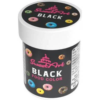 SweetArt gélová farba čierna (30 g) - dortis
