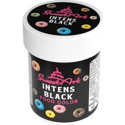 SweetArt gélová farba Intense Black (30 g) - dortis