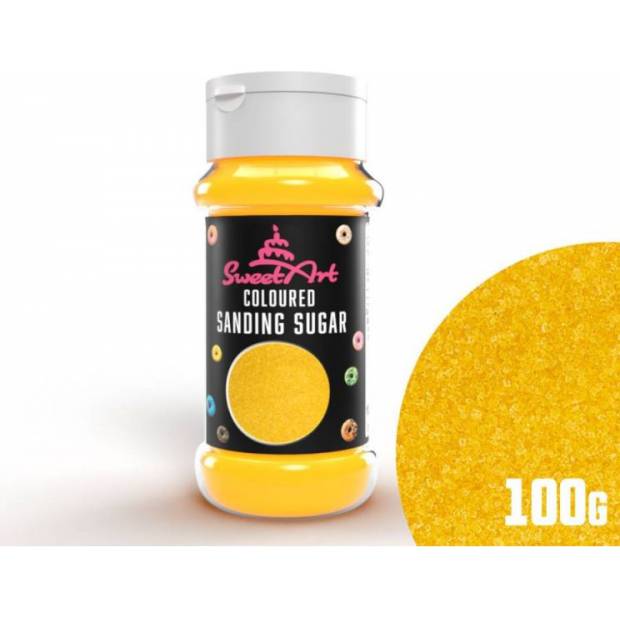 Dekoratívny cukor SweetArt žltý (100 g) - dortis