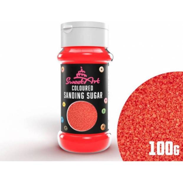 Dekoratívny červený cukor SweetArt (100 g) - dortis