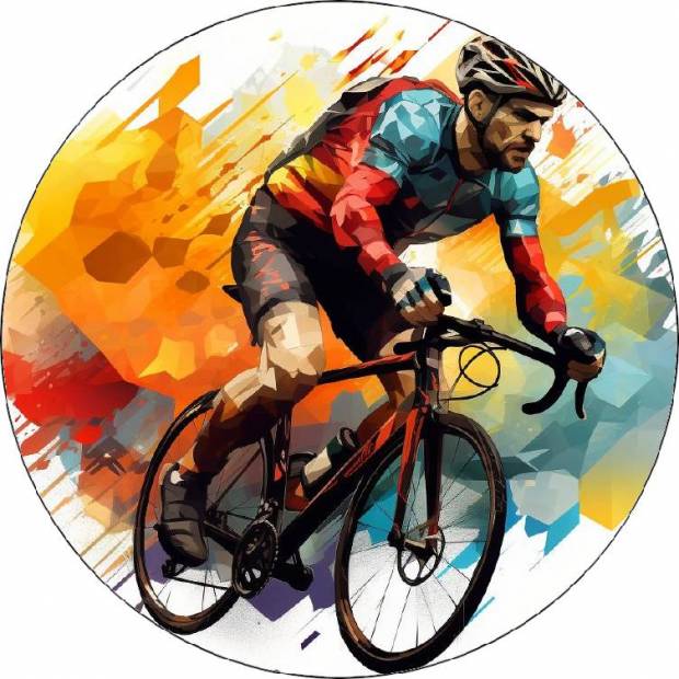 Cyklista z jedlého papiera 19,5 cm - Pictu Hap
