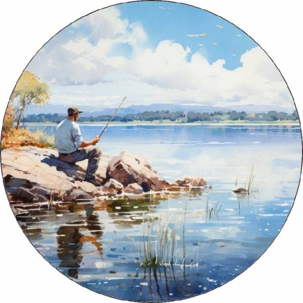 Jedlý papier rybár na jazere 19,5cm - Pictu Hap