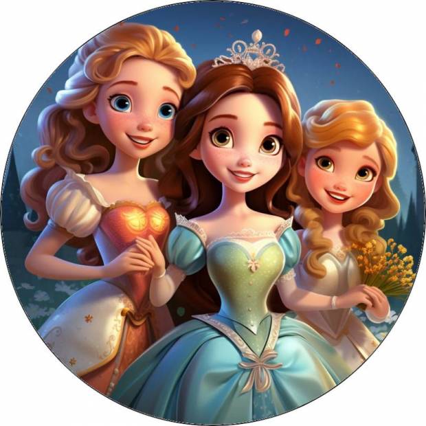 Jedlý papier Disneyho princezné a víly 19,5cm - Pictu Hap