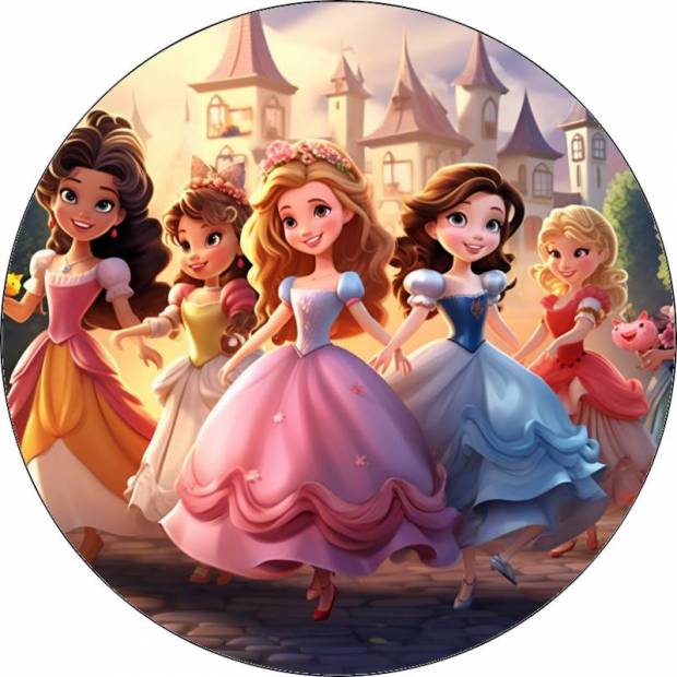 Jedlý papier Disneyho princezné 19,5cm - Pictu Hap