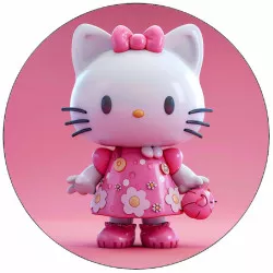 Jedlý papir Hello Kitty v ružových šatách 19,5 cm - Pictu Hap