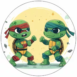Jedlý papier Želvy Ninja boj 19,5 cm - Pictu Hap