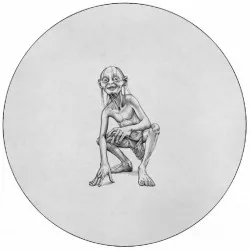 Jedlý papier Pán prsteňov — Gollum, ceruzkou, 19,5 cm - Pictu Hap
