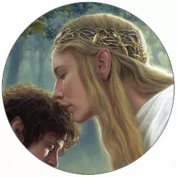 Jedlý papier „Pán prsteňov“ – Frodo a víla, 19,5 cm - Pictu Hap