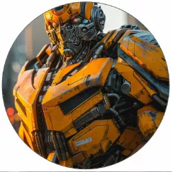 Jedlý papier „Transformers“ — žltý robot, 19,5 cm - Pictu Hap