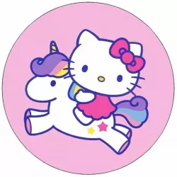 Jedlý papier Hello Kitty na jednorožcovi 19,5 cm - Pictu Hap