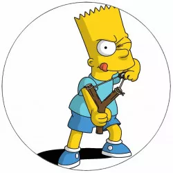 Jedlý papier Bart Simpson s prakom 19,5 cm - Pictu Hap