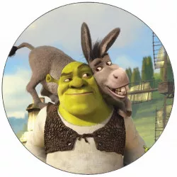 Jedlý papier Shrek a oslik 19,5 cm - Pictu Hap