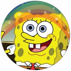 Jedlý papier Spongebob a dúha 19,5 cm - Pictu Hap