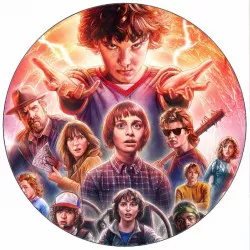 Jedlý papier „Stranger Things Team“, 19,5 cm - Pictu Hap