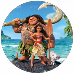 Jedlý papier „Odvážna Vaiana a Moana“ 19,5 cm - Pictu Hap