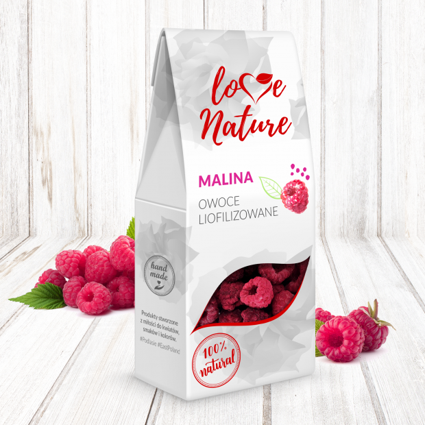 Lyofilizované maliny 20g 100% prírodné - Love Natur