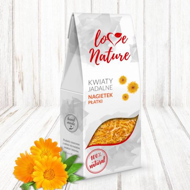 Jedlé kvety nechtíka lekárskeho 15g 100% prírodné - Love Natur