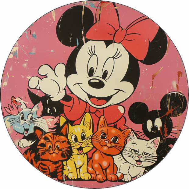 Jedlý papier Minnie a mačiatka 19,5 cm - Pictu Hap