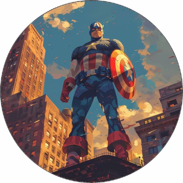 Jedlý papier Captain America 19,5 cm - Pictu Hap