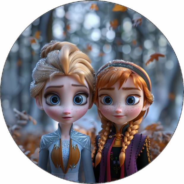 Jedlý papier Frozen Anna a Elsa 19,5 cm - Pictu Hap