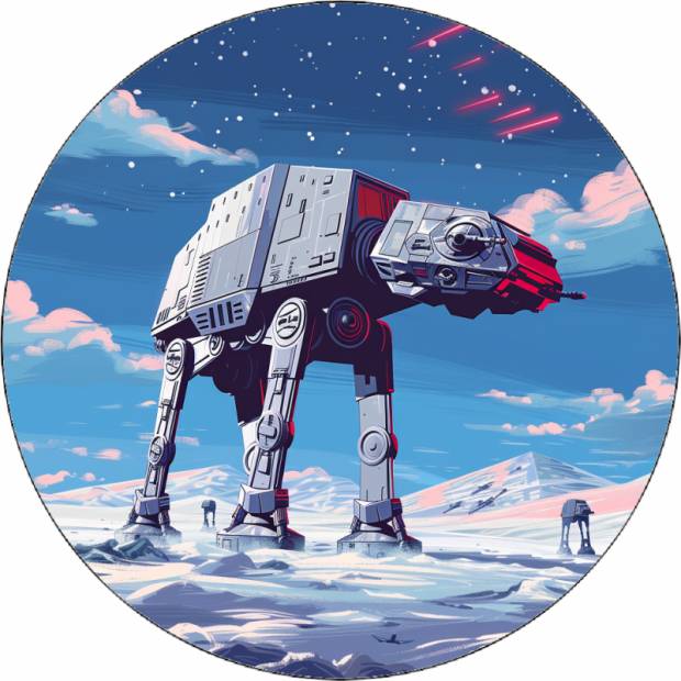 Jedlý papier Star Wars AT-AT Walker svetlé pozadie 19,5 cm - Pictu Hap