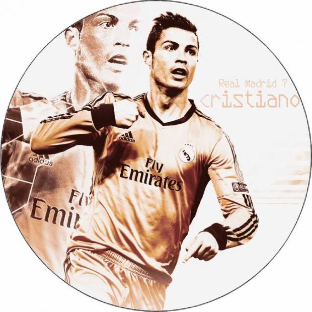 Jedlý papier Cristiano Ronaldo v pohybe 19,5 cm - Pictu Hap