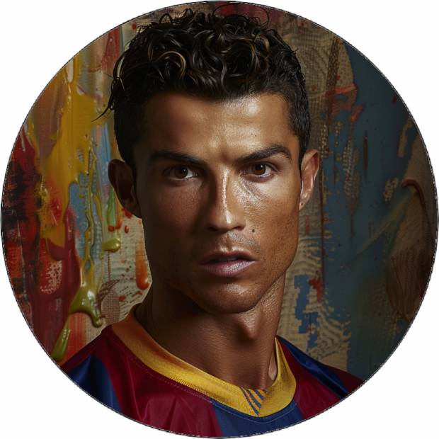 Jedlý papier Cristiano Ronaldo v drese Barcelony 19,5 cm - Pictu Hap