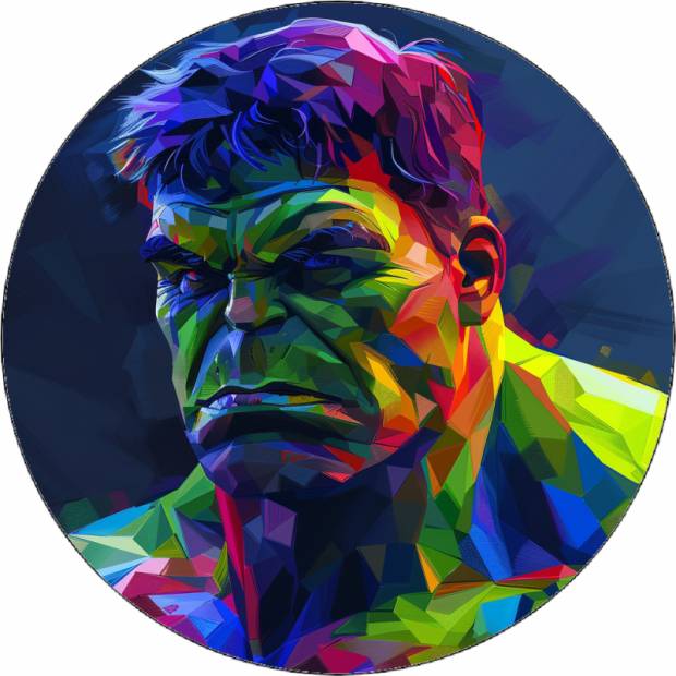 Jedlý papier Hulk farebná animácia 19,5 cm - Pictu Hap