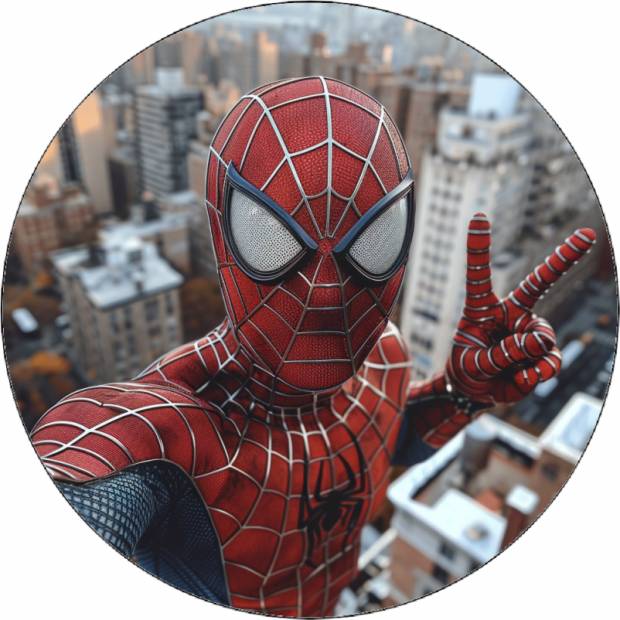 Jedlý papier Spiderman selfie 19,5 cm - Pictu Hap