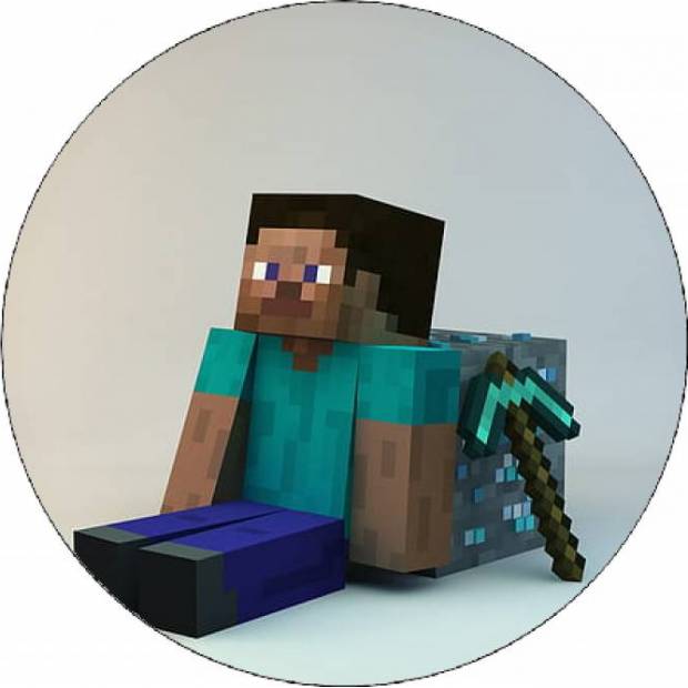 Minecraft Steve jedlý papier s kockami 19,5 cm - Pictu Hap