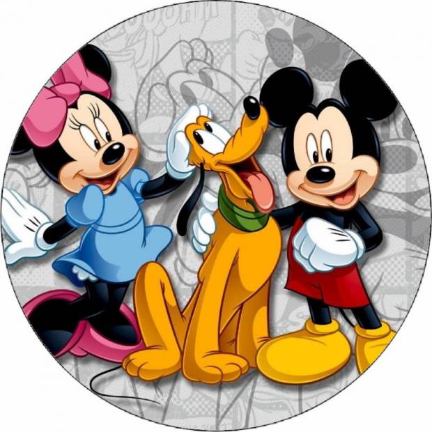 Jedlý papier Mickey, Minnie a Pluto 19,5 cm - Pictu Hap