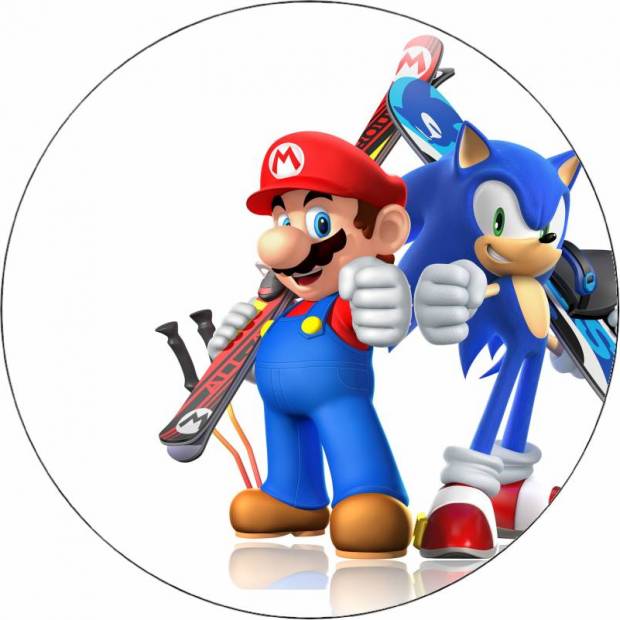 Jedlý papier Sonic a Super Mario 19,5 cm - Pictu Hap