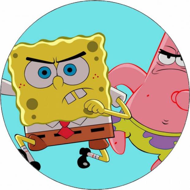 Jedlý papier Spongebob a Patrick 19,5 cm - Pictu Hap