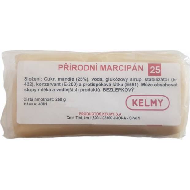 Prírodný marcipán 25% mandlí 250g - Kelmy